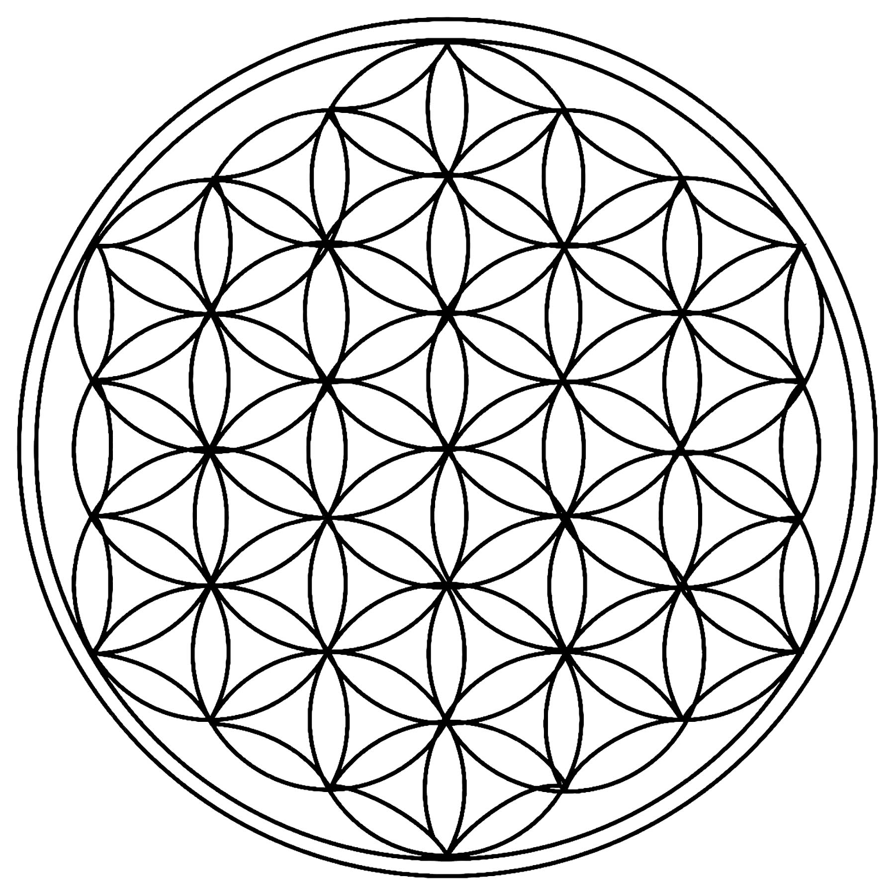 Círculos geométricos (rosetas) (Mandalas temáticas : Padrões geométricos)