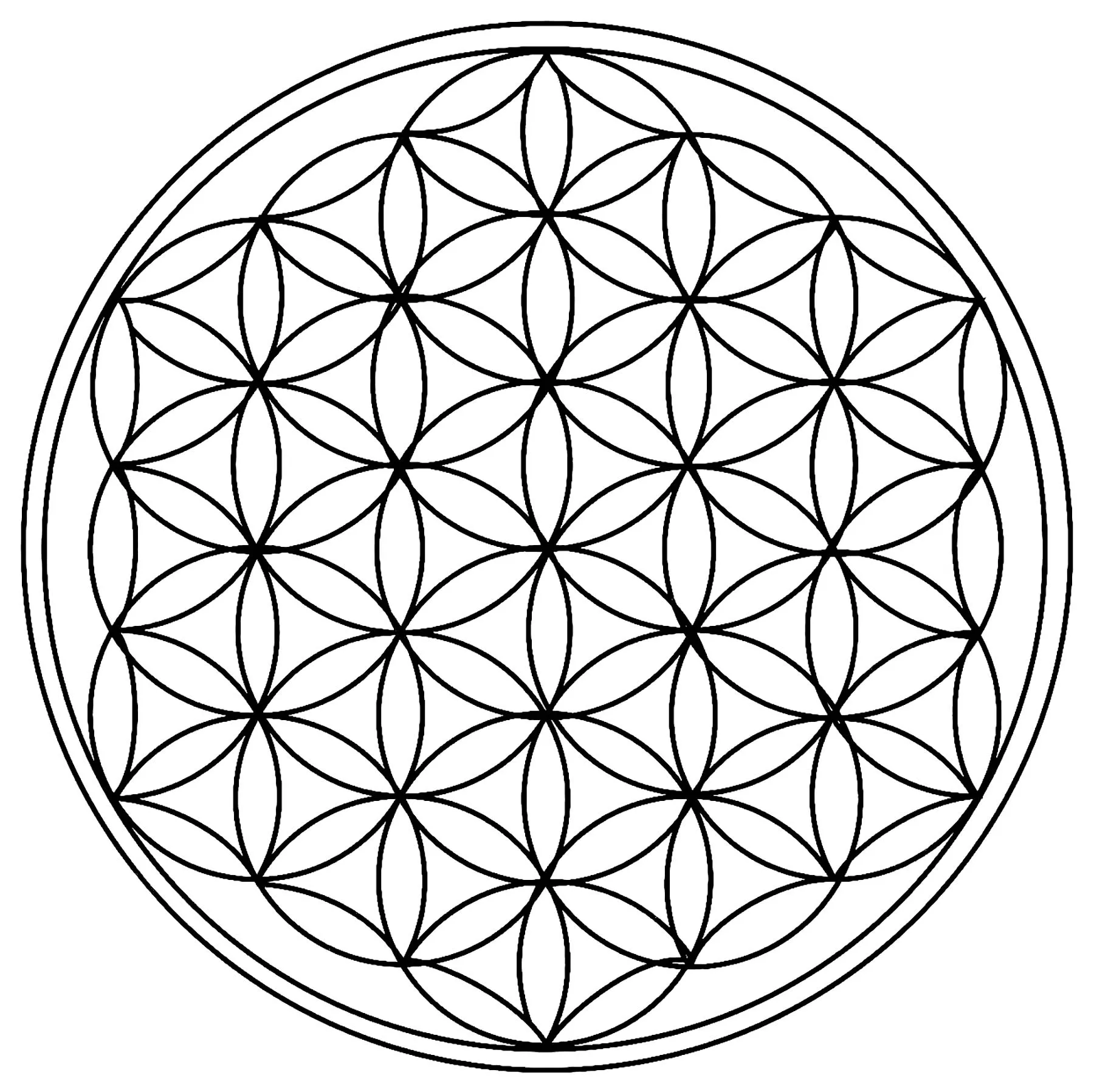 Círculos geométricos (rosetas) (Mandalas temáticas : Padrões geométricos)