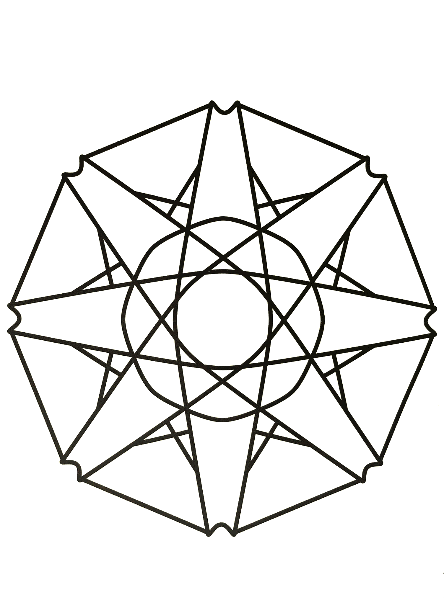 Mandala com padrões geométricos para imprimir (32) (Mandalas temáticas : Padrões geométricos)