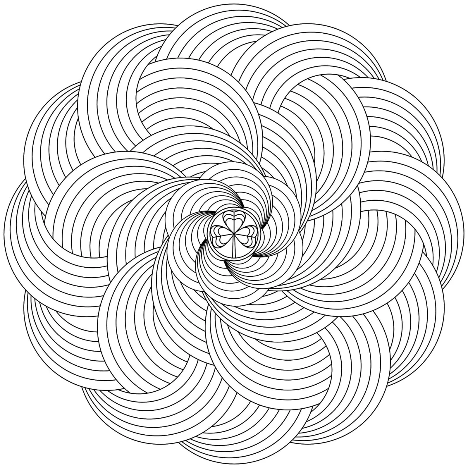 Colorir-mandala-livre-arcos-de-gravura-janelas (Mandalas temáticas : Padrões geométricos)