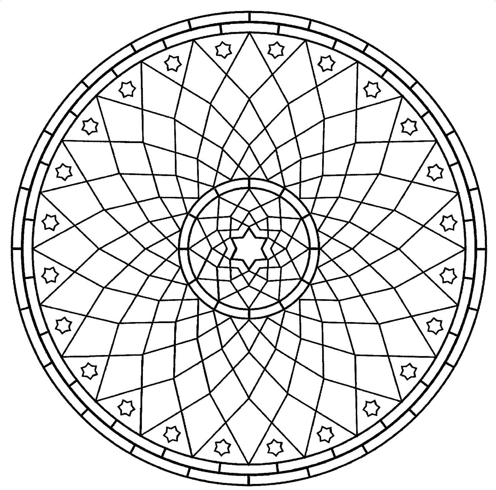 Mandala-gratuit-rosace (Mandalas temáticas : Padrões geométricos)