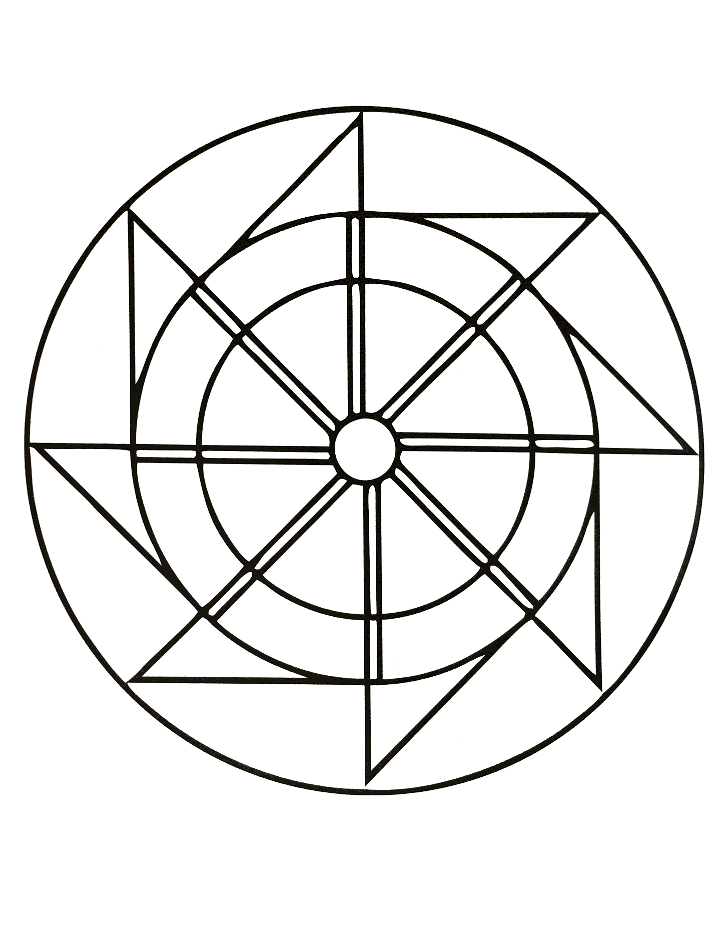 Mandala com padrões geométricos para imprimir (35) (Mandalas temáticas : Padrões geométricos)