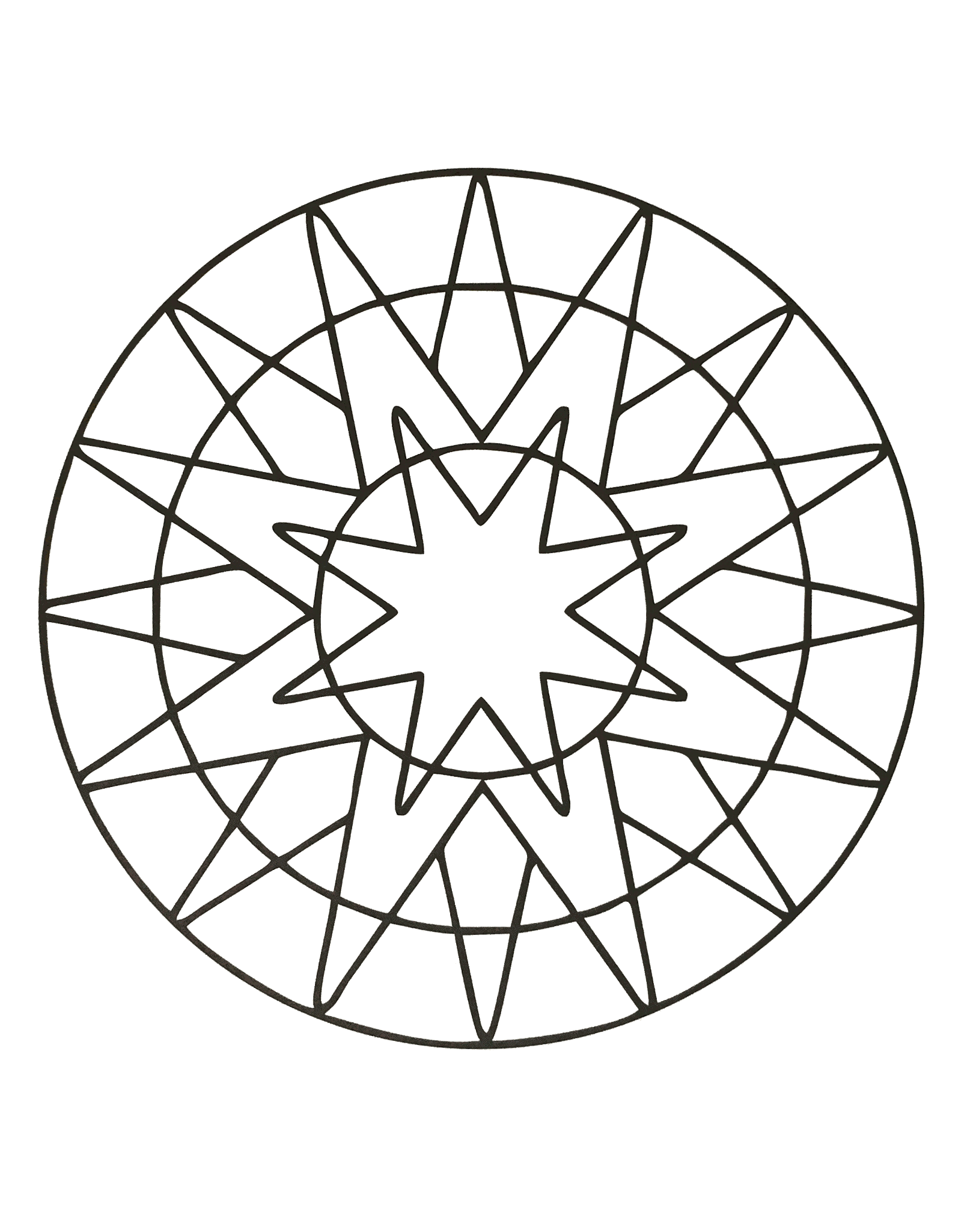 Mandala com padrões geométricos para imprimir (16) (Mandalas temáticas : Padrões geométricos)