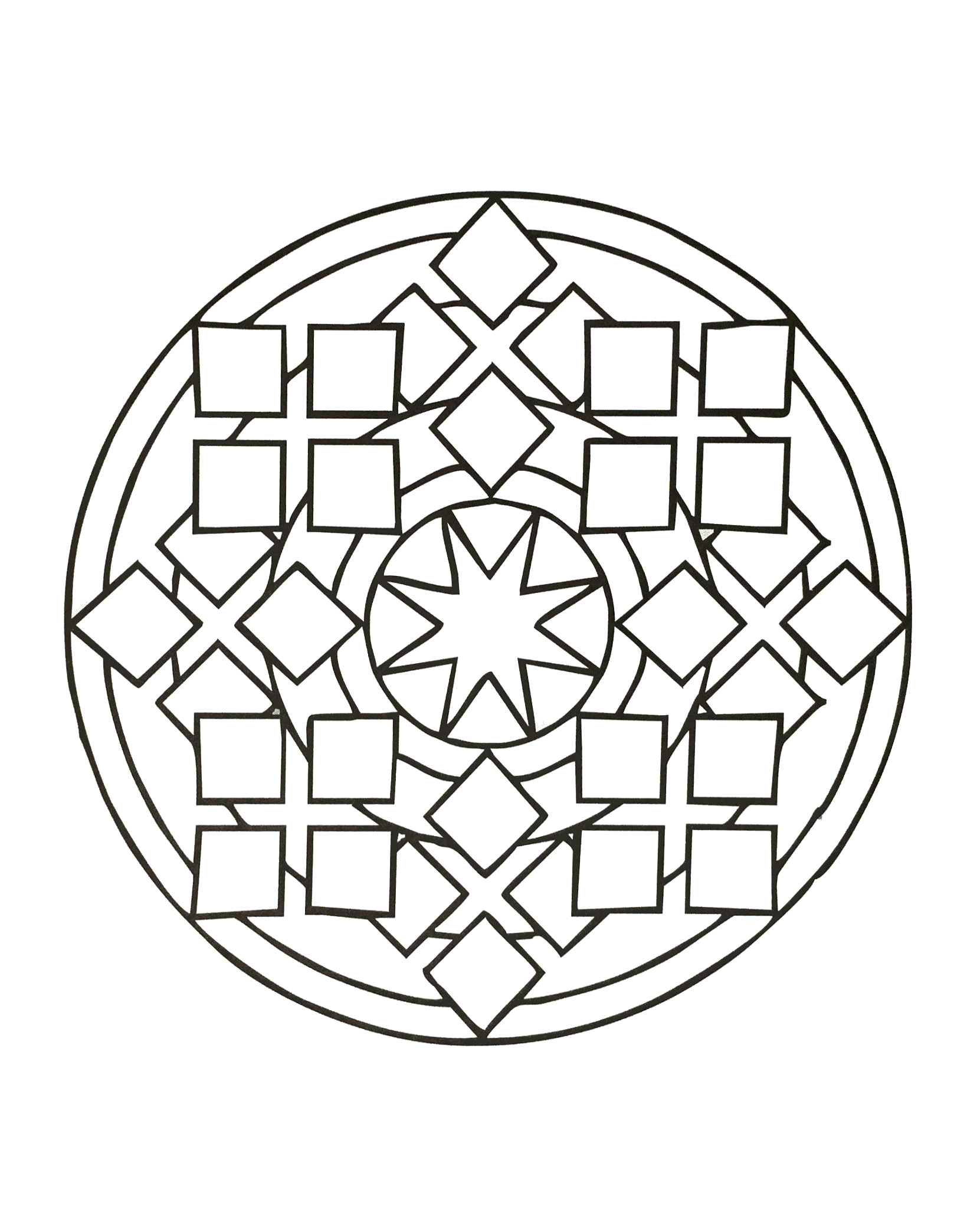 Mandala com padrões geométricos para imprimir (12) (Mandalas temáticas : Padrões geométricos)