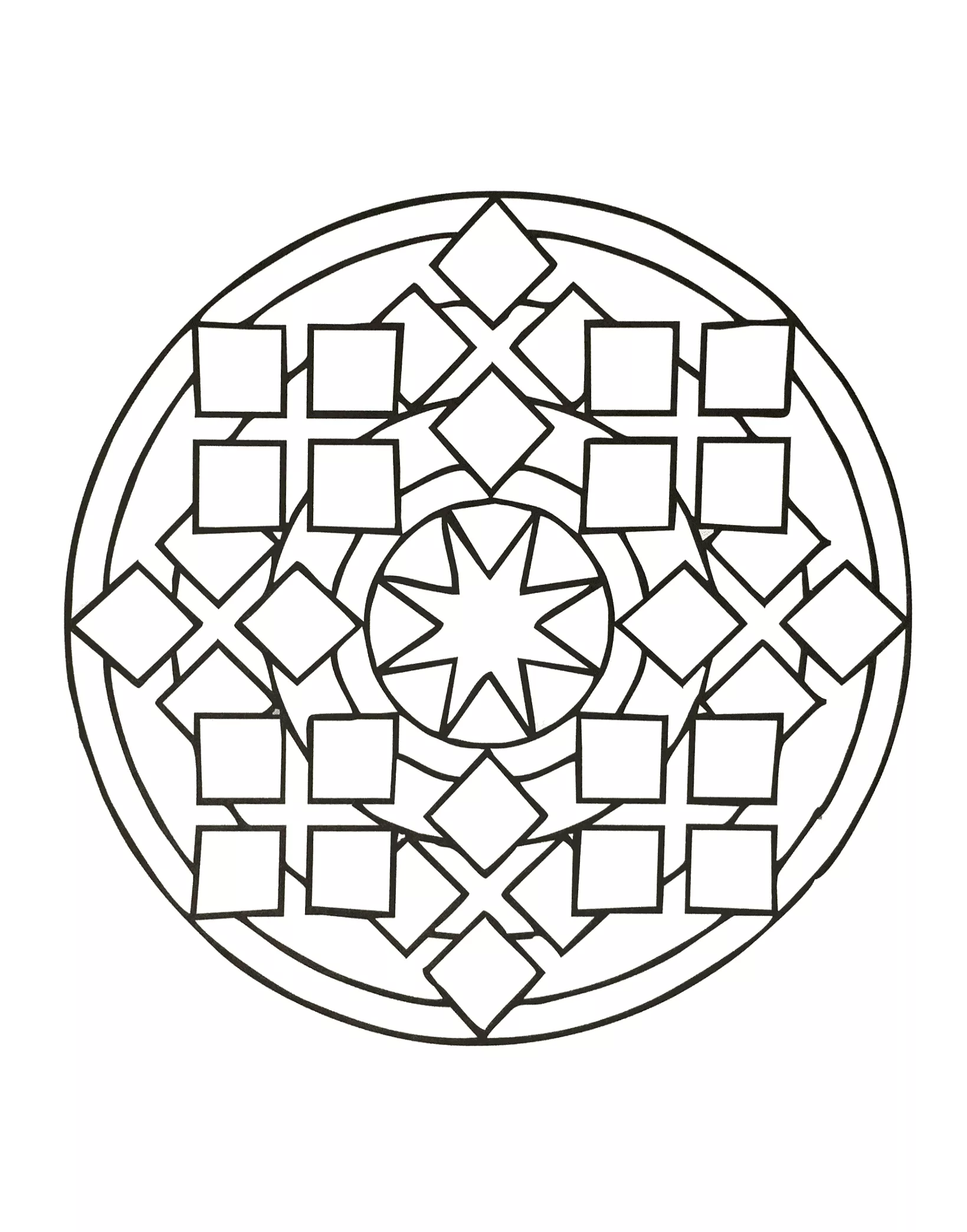 Mandala com padrões geométricos para imprimir (12) (Mandalas temáticas : Padrões geométricos)