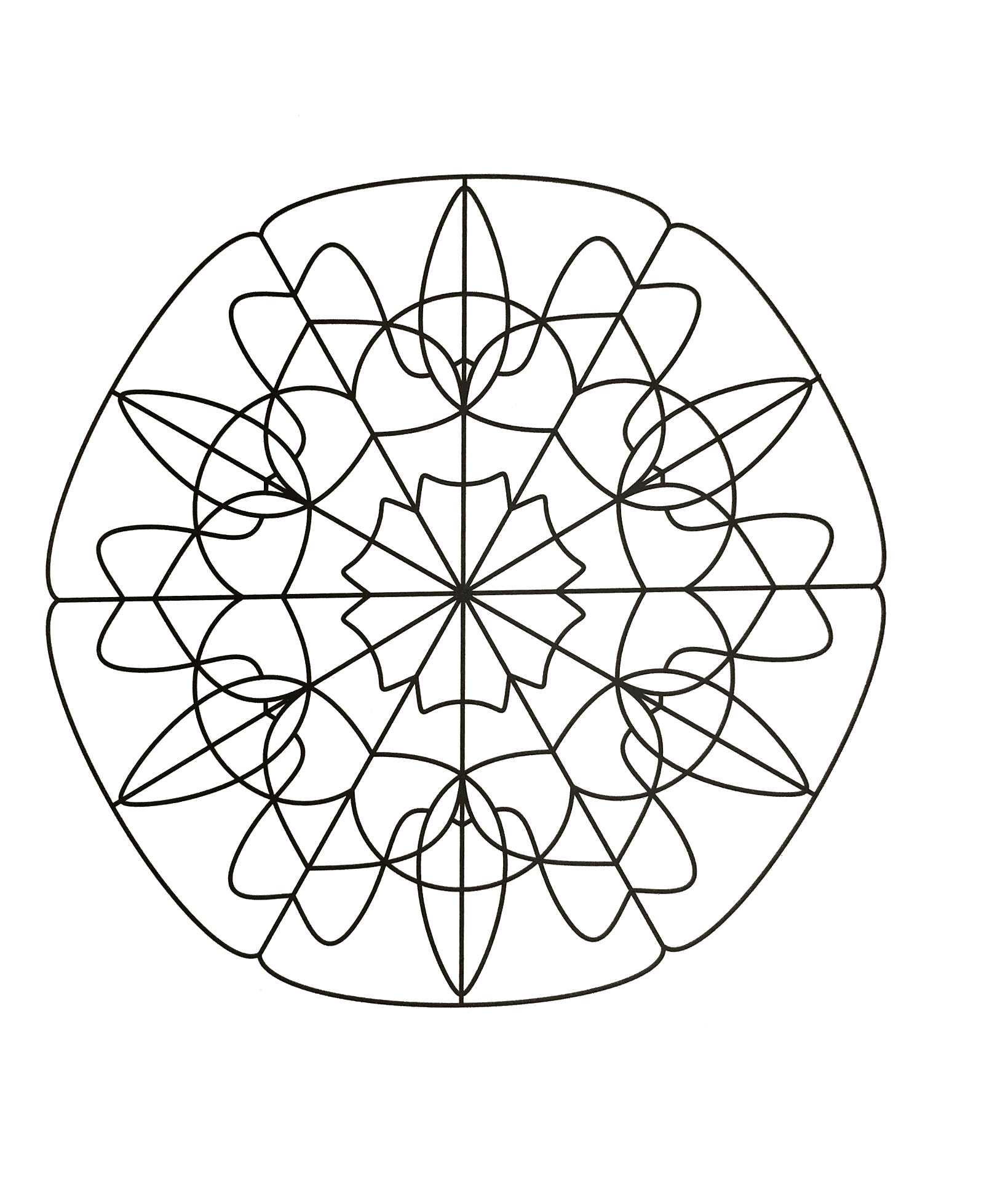 Mandala com padrões geométricos para imprimir (87) (Mandalas temáticas : Padrões geométricos)