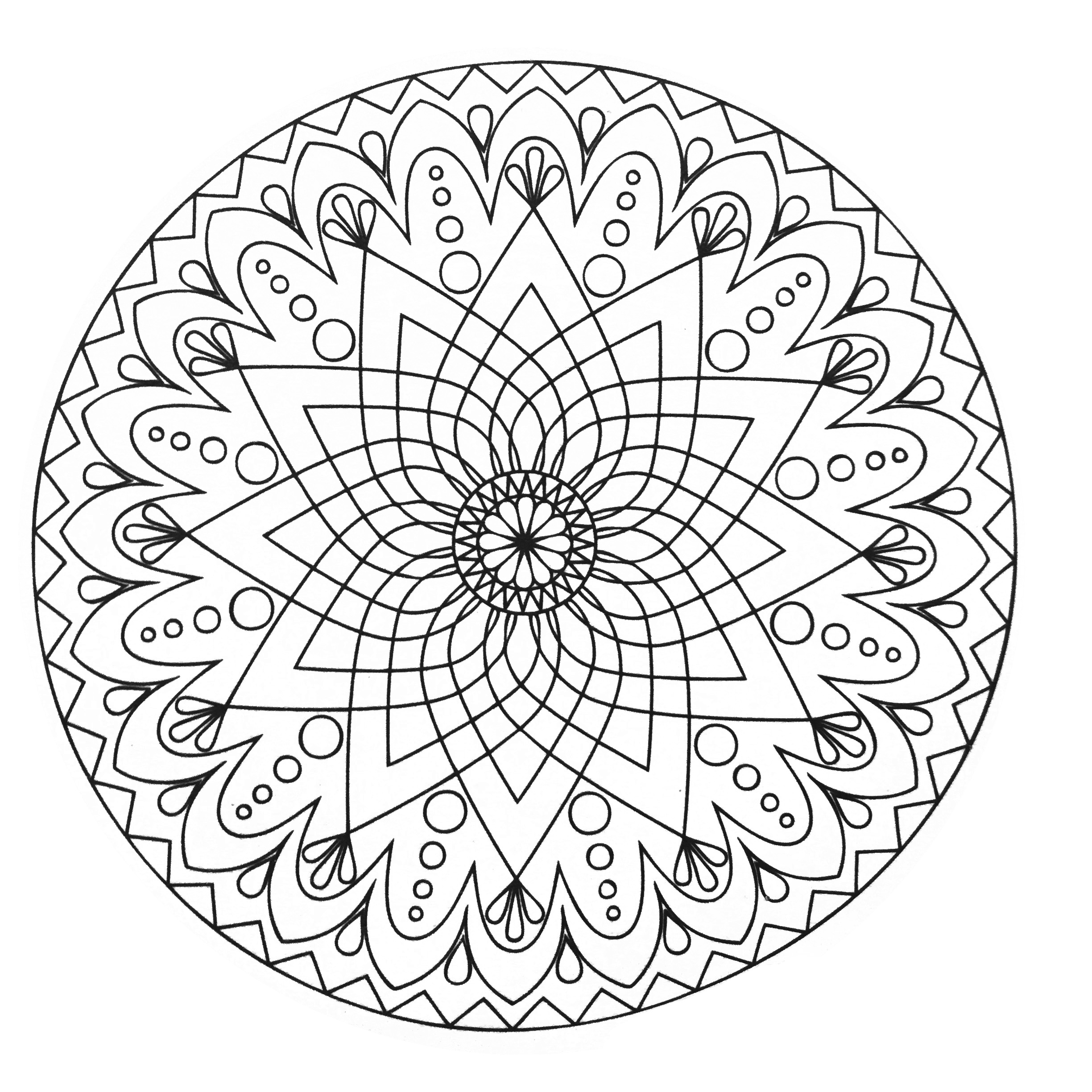 Simples-mandala-abstrato (Mandalas temáticas : Padrões geométricos)