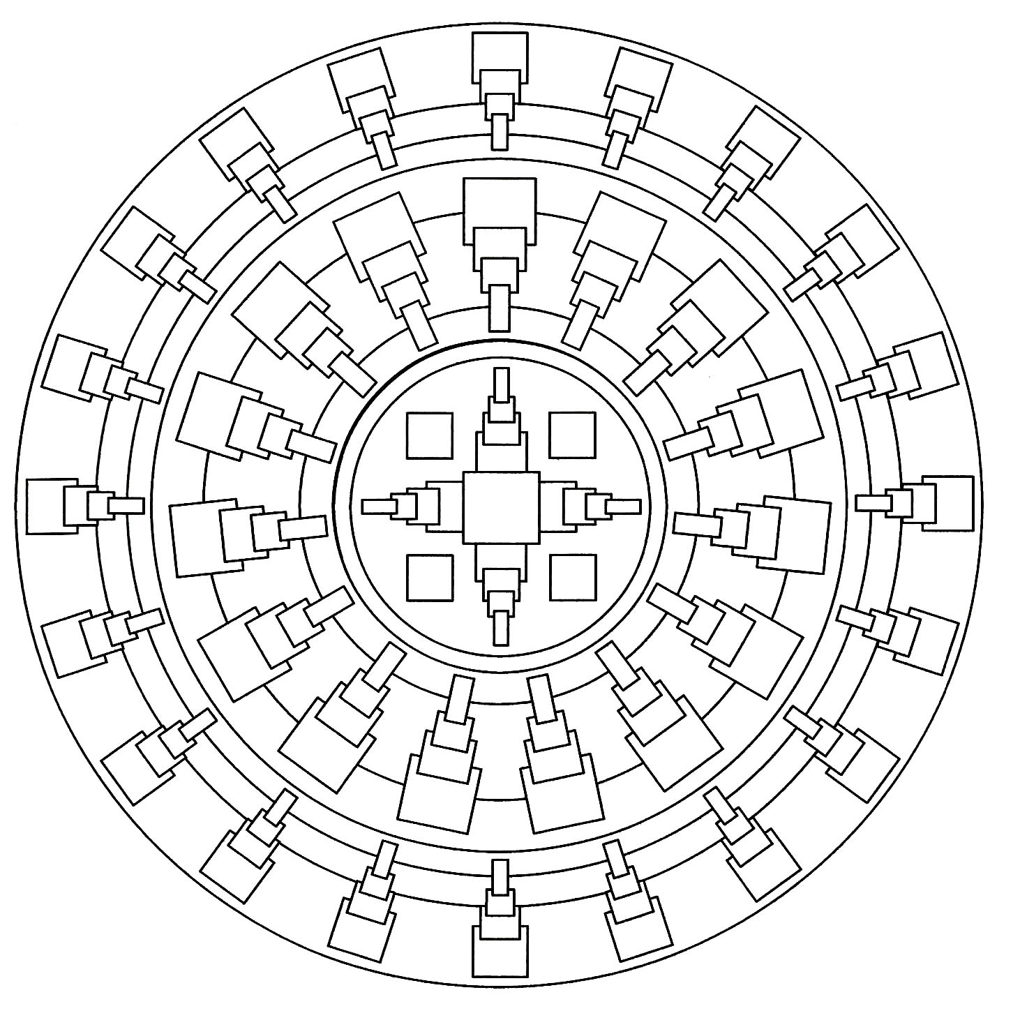 Mandala-easy-geometry-1 (Mandalas temáticas : Padrões geométricos)