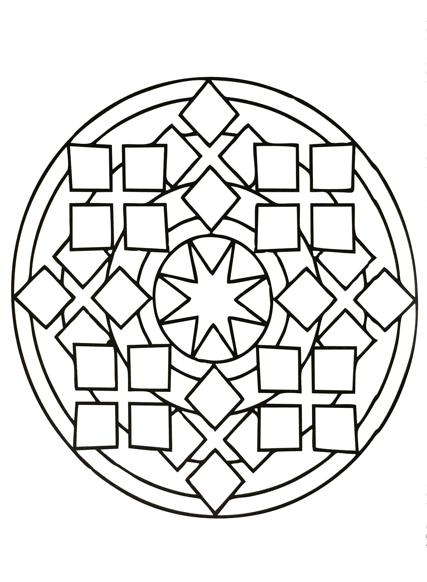 Mandala com padrões geométricos para imprimir (53) (Mandalas temáticas : Padrões geométricos)