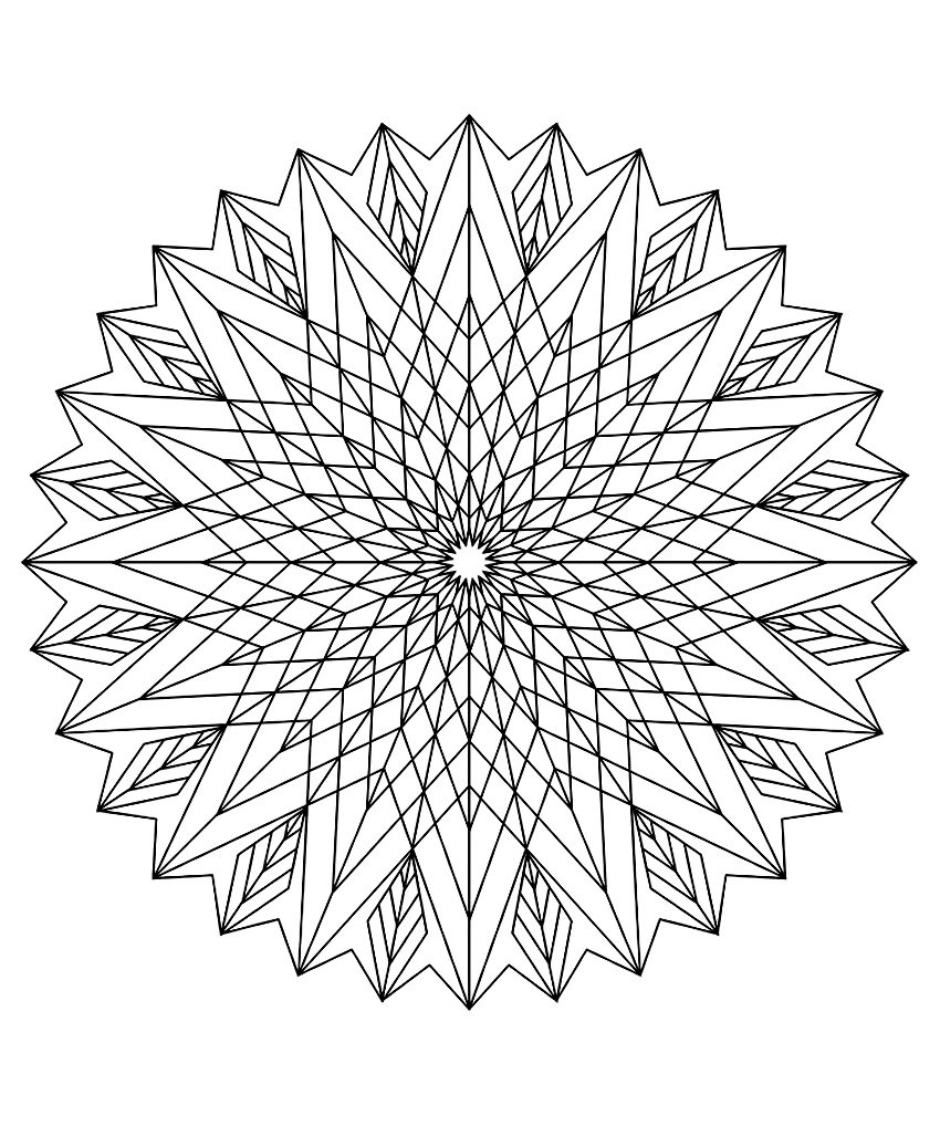 Mandala com padrões geométricos - 3