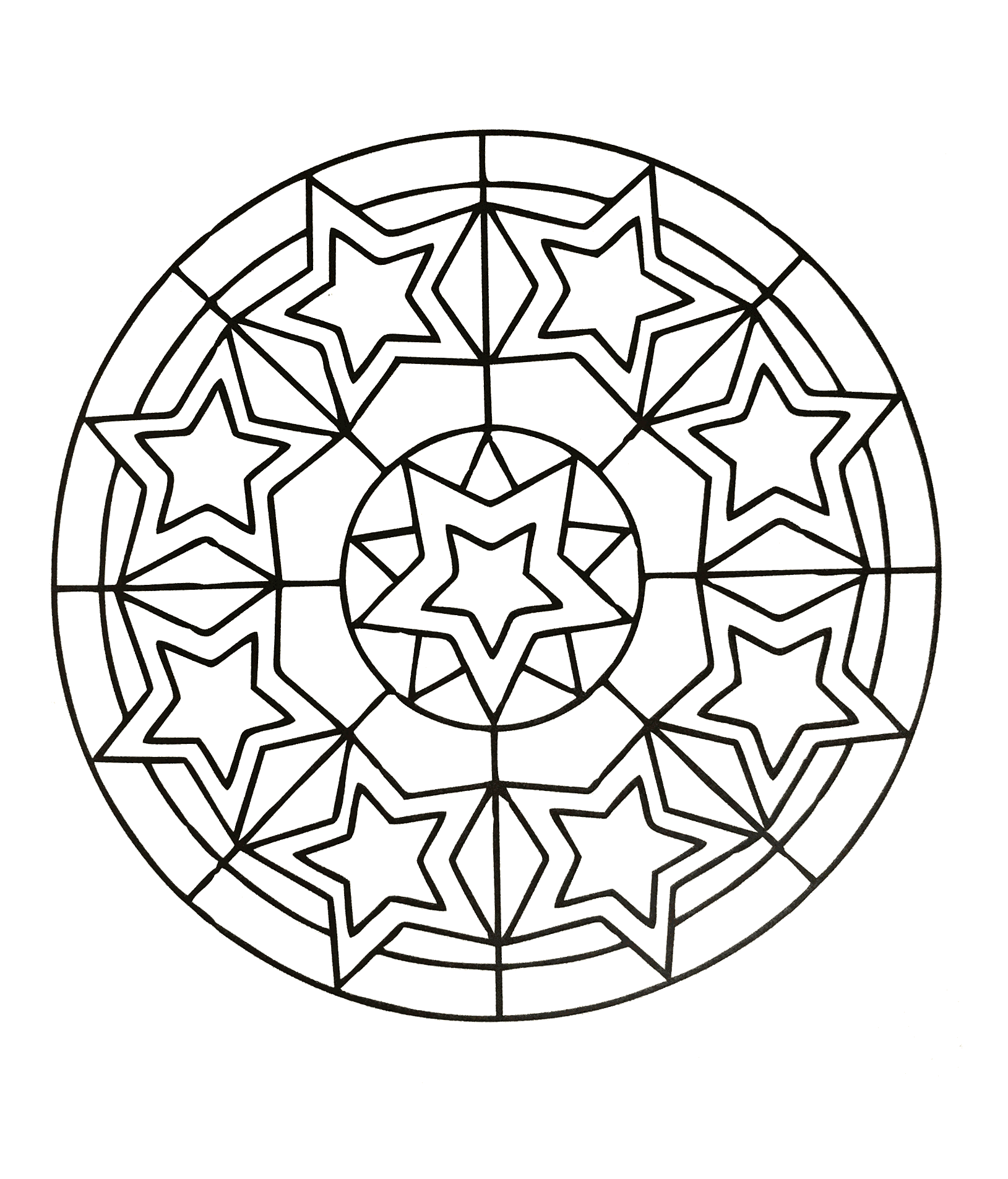 Mandala com padrões geométricos para imprimir (49) (Mandalas temáticas : Padrões geométricos)