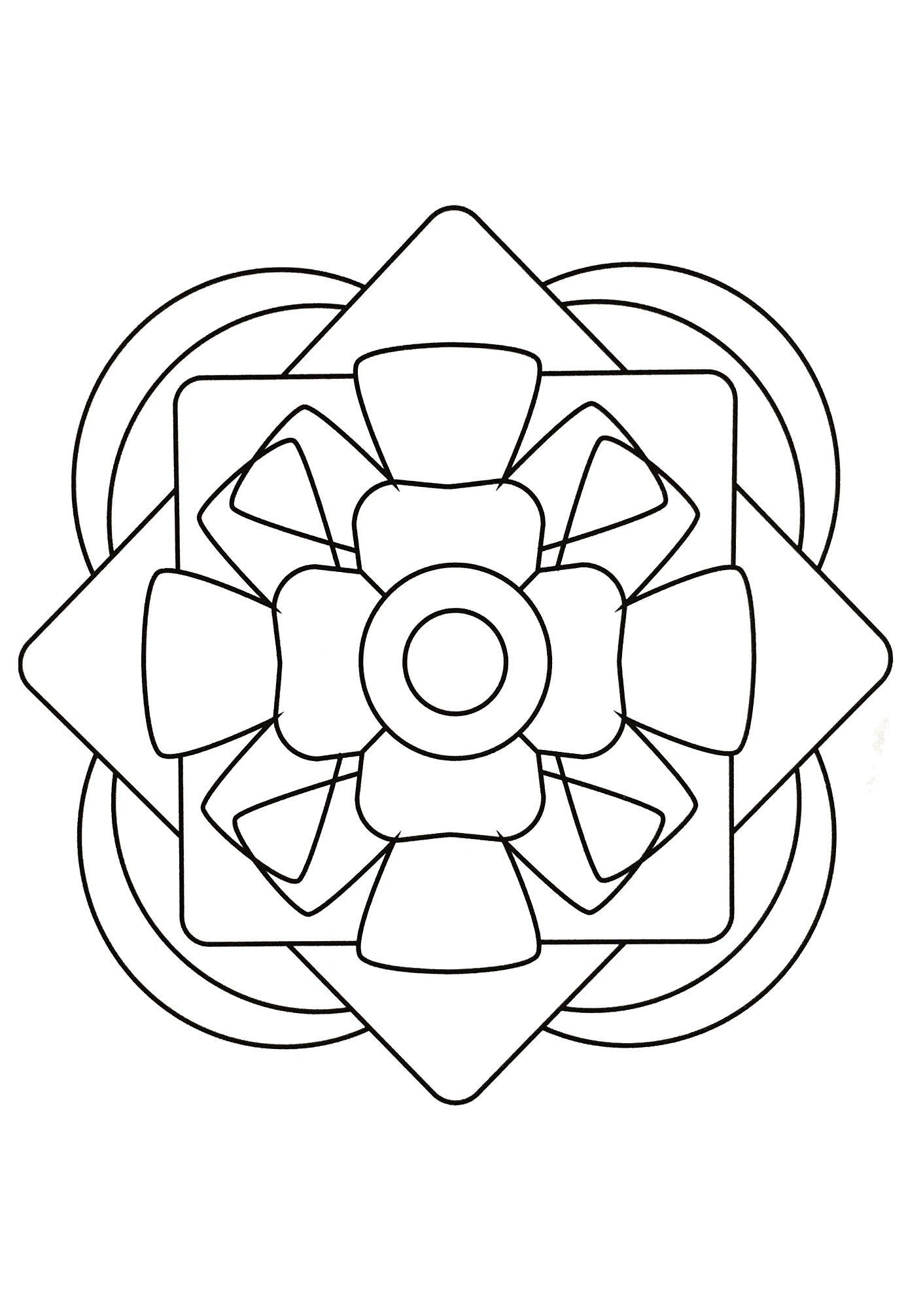 Deixe o seu espírito criativo escolher as melhores cores para dar vida a esta bela Mandala! Estes motivos harmoniosos e abstractos estão perfeitamente integrados nesta bonita criação.