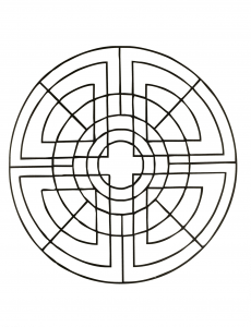 Mandala Com Padrões Geométricos Para Imprimir  17 