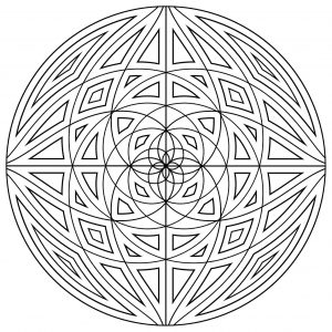 Mandala Com Linhas Concêntricas