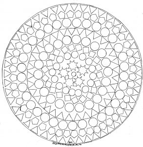 Mandala a imprimir figuras geometricas