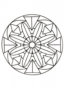 Mandala com padrões geométricos para imprimir (42) (Mandalas temáticas : Padrões geométricos)