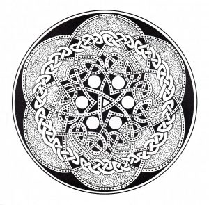 Deixe-se levar por esta magnífica Mandala com as suas formas elegantes e harmoniosas. Utilize as técnicas que melhor conhece para a valorizar (Mandalas temáticas : Padrões geométricos)