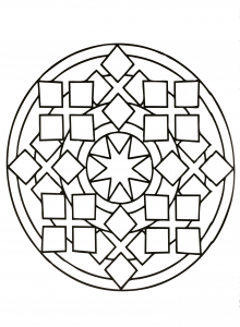 Mandala com padrões geométricos para imprimir (53) (Mandalas temáticas : Padrões geométricos)