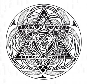 Deixe a sua intuição escolher as melhores cores para dar vida a esta bela página para colorir Mandala! Se prefere o abstrato ao real, esta será a sua melhor opção (Mandalas temáticas : Padrões geométricos)