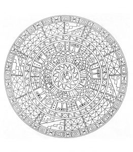 Mandala a colorier motifs geometriques (7)