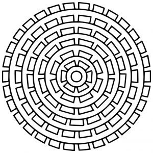 Mandala geométrica simples (Mandalas temáticas : Padrões geométricos)
