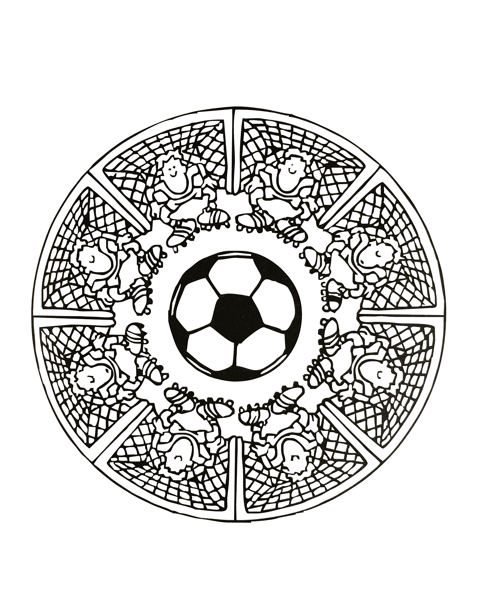 Mandala para os adeptos de futebol