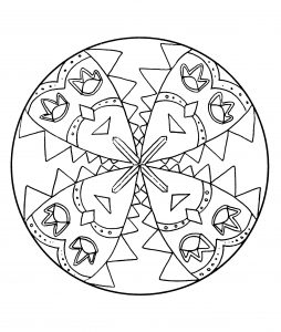 Uma mandala simples composta por máscaras de carnaval (Mandalas temáticas : Personagens)