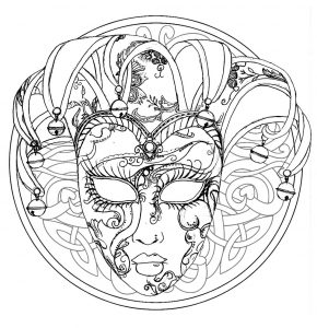 máscara de carnaval de veneza-mandala (Mandalas temáticas : Personagens)