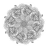 Mandala com motivos florais