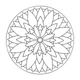 Mandala livre de uma flor perfeitamente simétrica