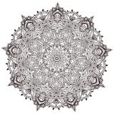 Mandala de plantas ultra-detalhada e meticulosa