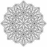 Mandala com flores e folhas - 9