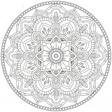 Mandala simples sobre o tema das flores