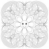 colorir-mandala-livre-florzinhas-e-borboletas