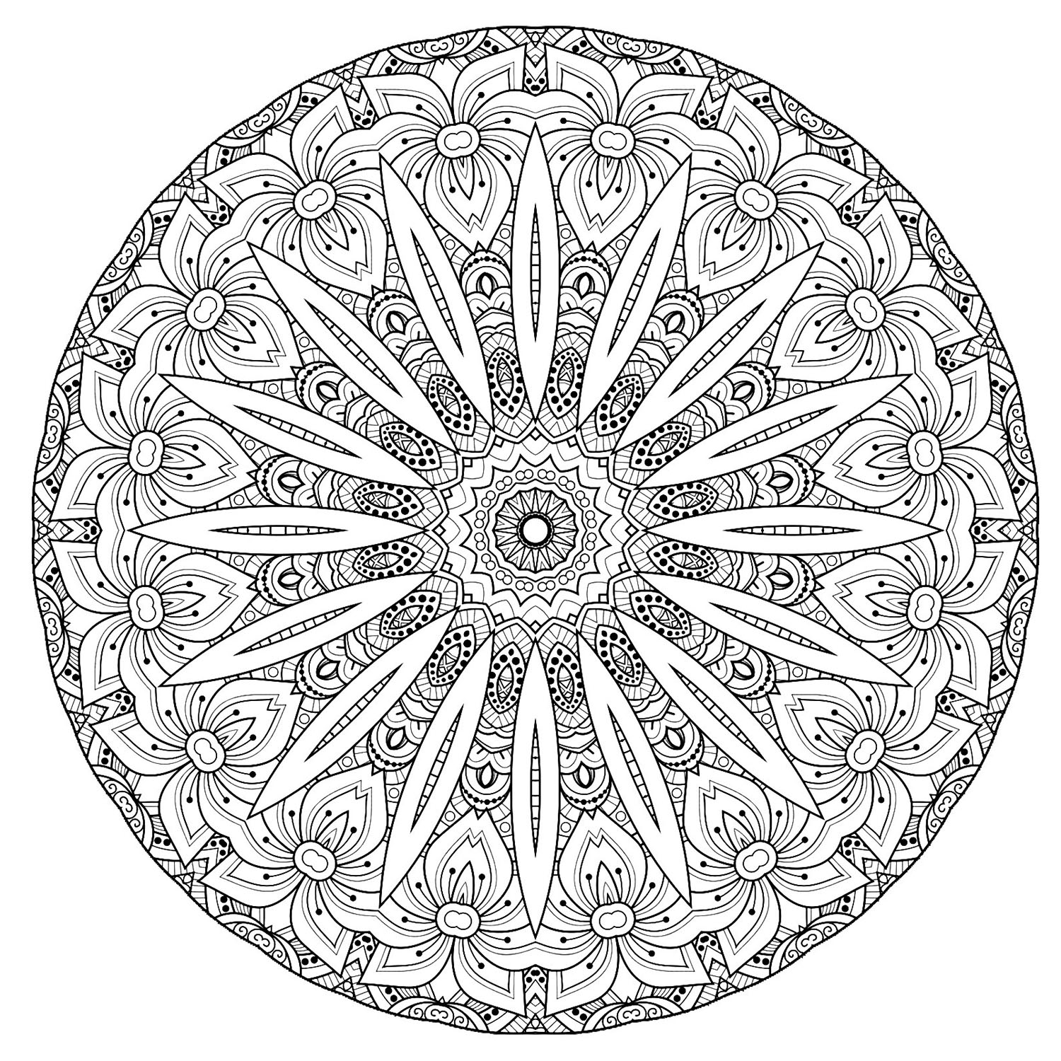 Uma Mandala repleta de pormenores bonitos e de qualidade. Em breve sentirá os benefícios de colorir... Exprima o seu lado criativo! Uma Mandala repleta de pormenores bonitos e de qualidade. Em breve sentirá os benefícios de colorir... Exprima o seu lado criativo!