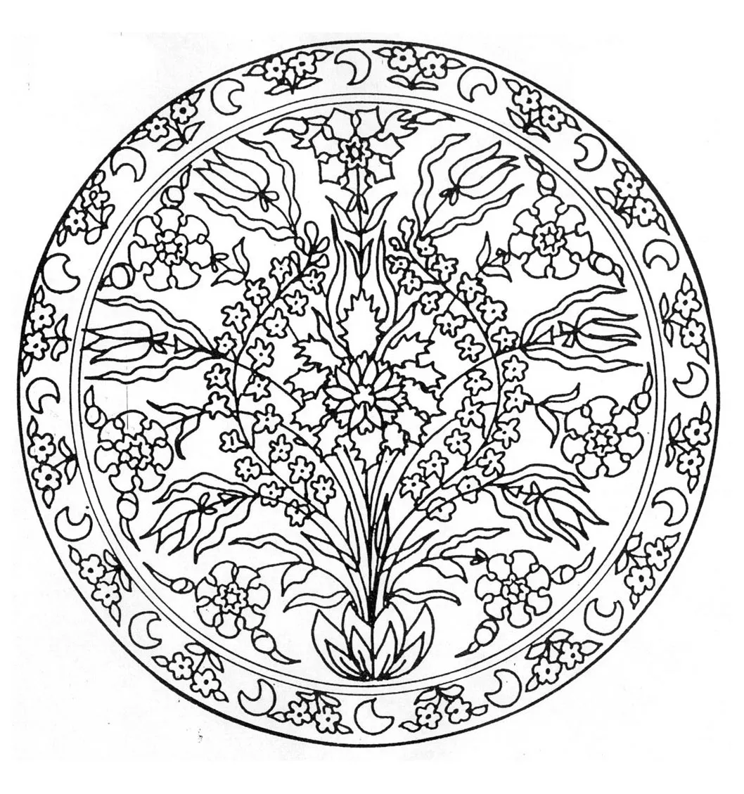 Mandala de flores (Mandalas temáticas : Flores e vegetação)