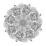 Mandala com motivos florais (Mandalas temáticas : Flores e vegetação)