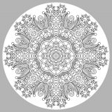 Mandala sobre um fundo cinzento