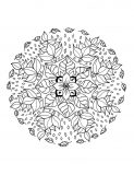 Sublime mandala de folhas (Mandalas temáticas : Flores e vegetação)
