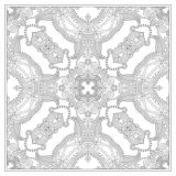 Magnífica mandala quadrada (Mandalas temáticas : Flores e vegetação)
