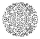 Flores de mandala com pétalas grandes (Mandalas temáticas : Flores e vegetação)