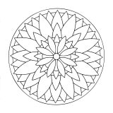 Mandala livre de uma flor perfeitamente simétrica (Mandalas temáticas : Flores e vegetação)