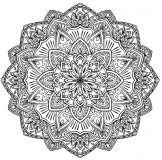 Mandala gratuita sobre o tema "flores e vegetação (Mandalas temáticas : Flores e vegetação)