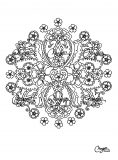 Flores magníficas numa Mandala (Mandalas temáticas : Flores e vegetação)