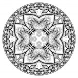 Uma mandala magnífica e regular (Mandalas temáticas : Flores e vegetação)