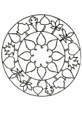 Mandala simples para imprimir (Mandalas temáticas : Flores e vegetação)