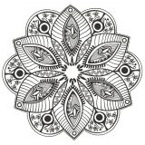 Mandala floral com um belo design (Mandalas temáticas : Flores e vegetação)