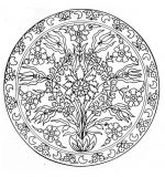 Mandala de flores (Mandalas temáticas : Flores e vegetação)