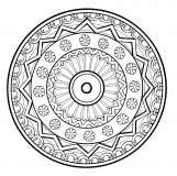 Mandala de plantas para colorir (Mandalas temáticas : Flores e vegetação)