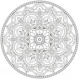 Mandala simples sobre o tema das flores